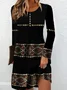 Boho Ethnic Jersey Loose Dress