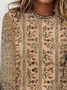 Hippie Casual Crew Neck Floral T-Shirt