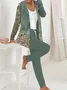 Loose Casual Jersey Hoodie Two-Piece Set