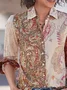 Hippie Shirt Collar Casual Cashew Flowers Shirt