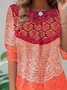 Hippie Loose Ethnic Casual Crew Neck T-Shirt