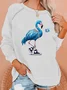 Flamingo Chuck and Pearl Comma LA Kamala Casual Round Neck Long Sleeve Sweatshirt