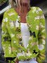 Dog Art Button Cardigan
