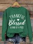 Thanksgiving Day Thankful Blessed & Kind of A Mess Casual Sweatshirt