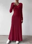 Regular Fit Casual Dress With No