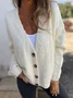 Yarn/Wool Yarn Casual Cardigan