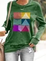Women's American Flag Print Crew Neck Sweatshirt