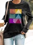 Women's American Flag Print Crew Neck Sweatshirt
