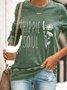 Hippie Soul floral print pullover sweatshirt