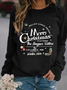 Women's Merry Christmas Print Casual Sweatshirt