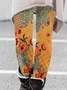 Hippie Jersey Casual Tight Floral Leggings