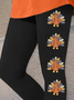 Casual Jersey Tight Thanksgiving  Turkey Leggings