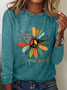 Hippie soul peace sign flower Vintage T-Shirt