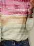 Jersey Crew Neck Loose Casual T-Shirt