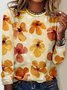 Floral Jersey Loose Casual T-Shirt