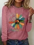 Hippie soul peace sign flower Vintage T-Shirt