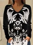 Hippie V Neck Ethnic Casual Loose Blouse