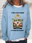 Hippie Loose Letter Pattern Casual Cotton-Blend Sweatshirt