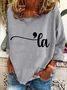 Funny Comma La Kamala Harris Punctuation La Election Vote Casual Sweatshirt