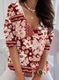 Hippie Jersey Floral Casual Loose T-Shirt