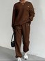 Women's Casual Autumn and Winter Tops and Pants Suits