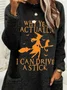Halloween Crew Neck Casual Blouse