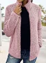Stand Collar Loose Casual Teddy Jacket