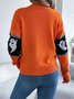 Crew Neck Wool/Knitting Casual Loose Sweater