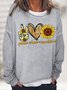 Hippie Peace Love Sunflower
