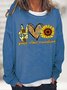 Hippie Peace Love Sunflower