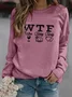 Thanksgiving Autumn Wishes Text Letters Casual Regular Fit Sweatshirt