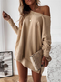 Casual Plain Sweatshirt