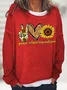 Hippie Peace Love Sunflower