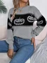 Halloween Casual Loose Wool/Knitting Sweater