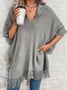 Wool/Knitting Plain Elegant Cloak