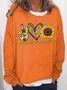 Hippie Peace Love Sunflower