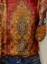 Hippie Casual Nationality/Ethnic Crew Neck T-Shirt