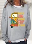 Crew Neck Hippie Casual Sweatshirt