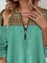 Vintage Crew Neck Loose Ethnic Sweatshirt