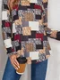 Women's Long Sleeve T-shirt Spring/Fall Black Geometric Jersey Crew Neck Daily Going Out Casual Top