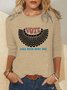 Casual Vote Like Ruth Sent You Cotton-Blend T-Shirt