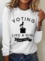Women's "Voting Like a Girl" Printed T-Shirt
