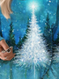 Christmas Tree Crew Neck Casual Sweatshirt