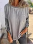 Crew Neck Plain Casual Regular Fit Sweatshirt