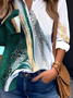 Casual Loose Buttoned Abstract Shirt