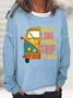 Crew Neck Hippie Casual Sweatshirt