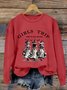 Unny Halloween Witch Girls Trip Time To Get Wicked Casual Sweatshirt