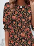 Floral Loose Jersey Casual T-Shirt