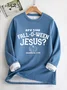 Fleece Halloween Are You Fall-O-Ween Thanksgiving  Jesus Sweatshirt