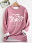 Fleece Halloween Are You Fall-O-Ween Thanksgiving  Jesus Sweatshirt